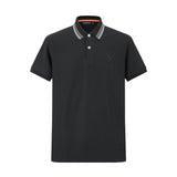 Camiseta 22348# Tipo Polo Negra Para Hombre