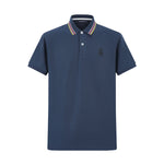Camiseta 22348# Tipo Polo Azul Oscuro Para Hombre