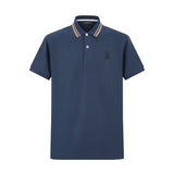 Camiseta 22348# Tipo Polo Azul Oscuro Para Hombre