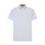 Camiseta 22348# Tipo Polo Blanca Para Hombre