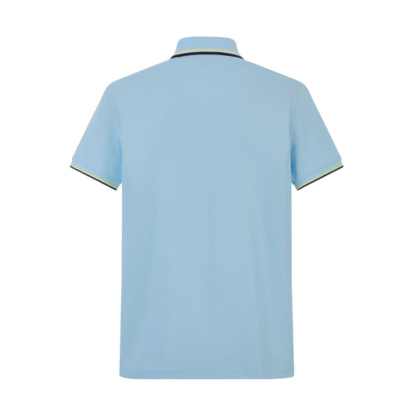 Camiseta 13605# Tipo Polo Azul Para Hombre