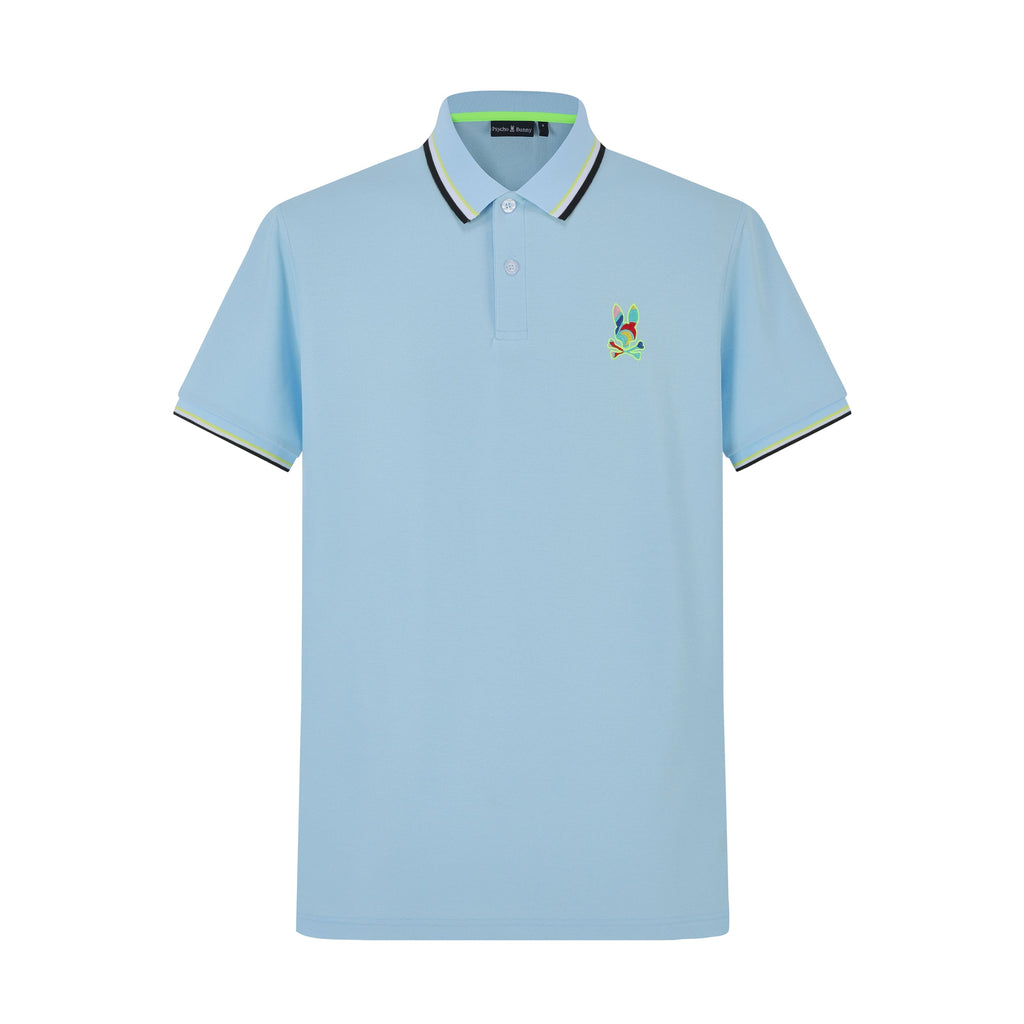 Camiseta 13605# Tipo Polo Azul Para Hombre