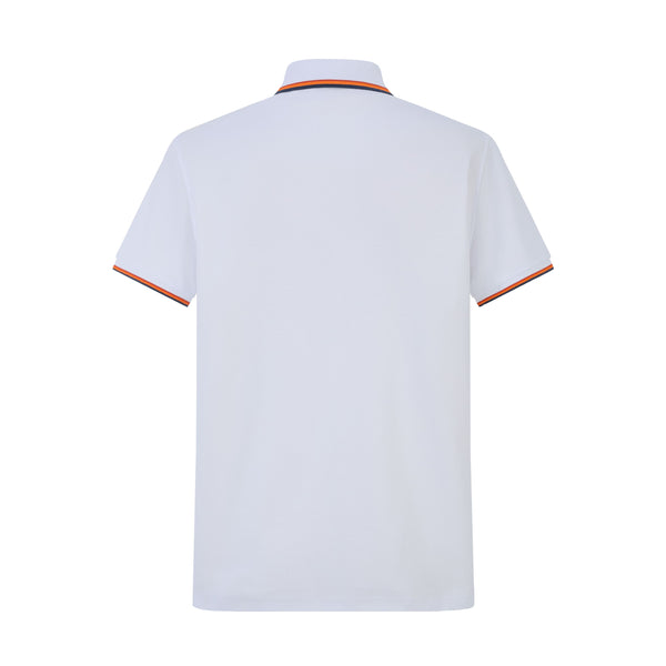 Camiseta 13605# Tipo Polo Blanca Para Hombre