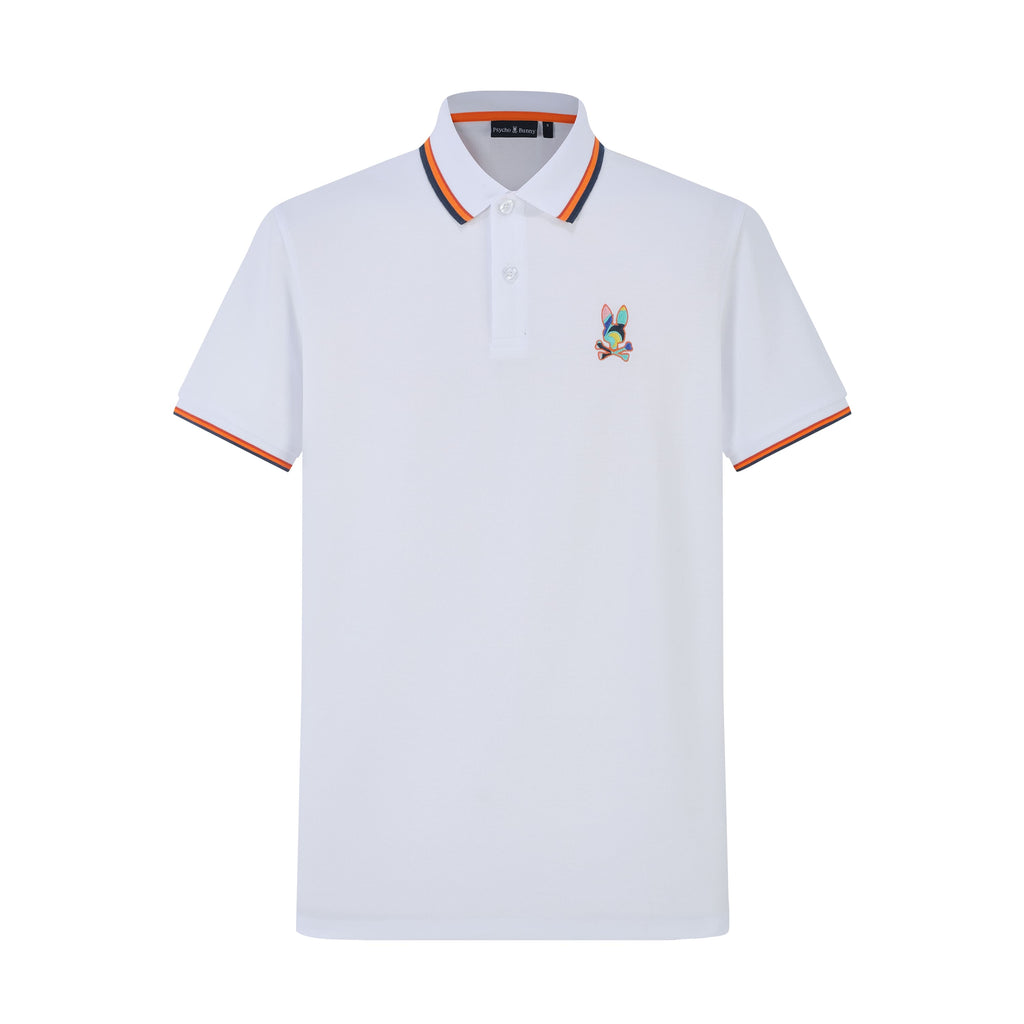 Camiseta 13605# Tipo Polo Blanca Para Hombre