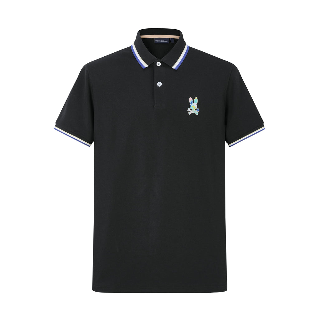 Camiseta 13605# Tipo Polo Negra Para Hombre
