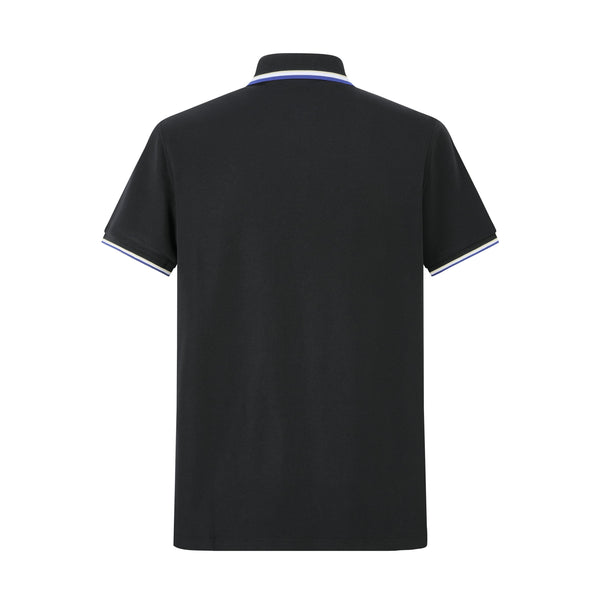 Camiseta 13605# Tipo Polo Negra Para Hombre