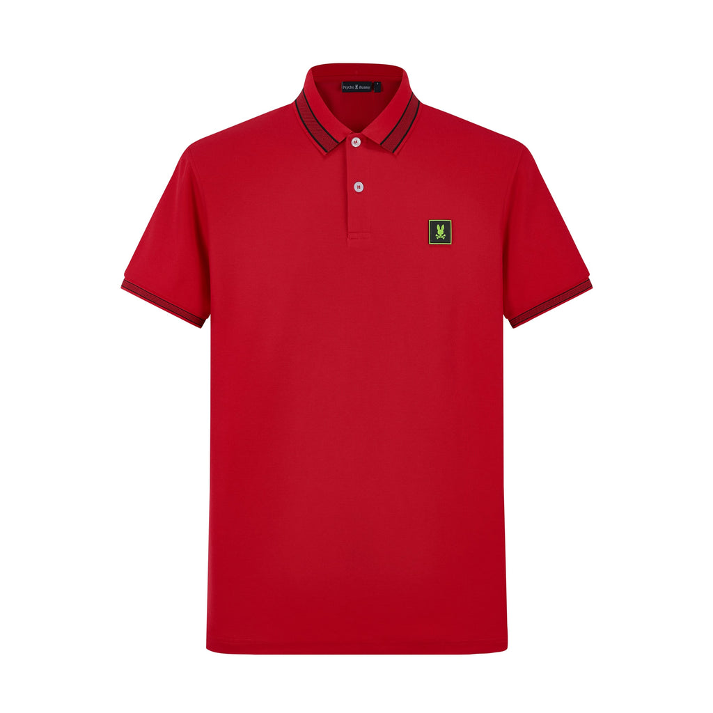 Camiseta BU106# Tipo Polo Roja Para Hombre