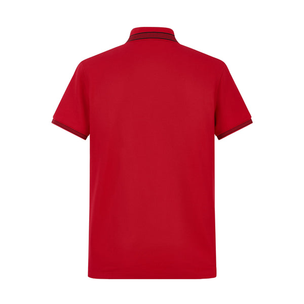 Camiseta BU106# Tipo Polo Roja Para Hombre
