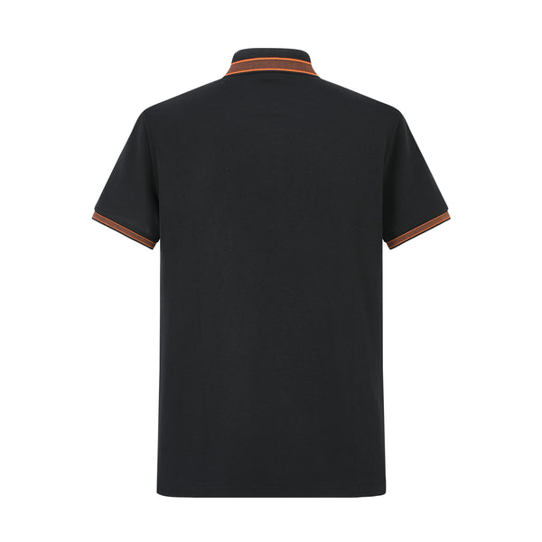 Camiseta BU106# Tipo Polo Negra Para Hombre