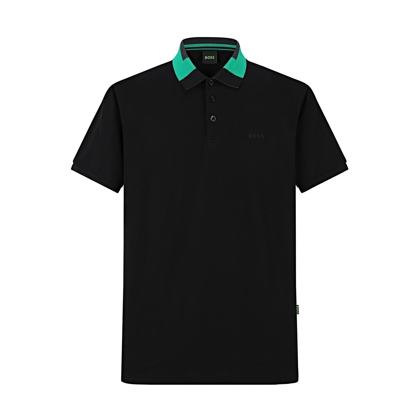 Camiseta BO213# Tipo Polo Negra Para Hombre