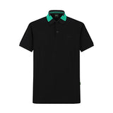 Camiseta BO213# Tipo Polo Negra Para Hombre