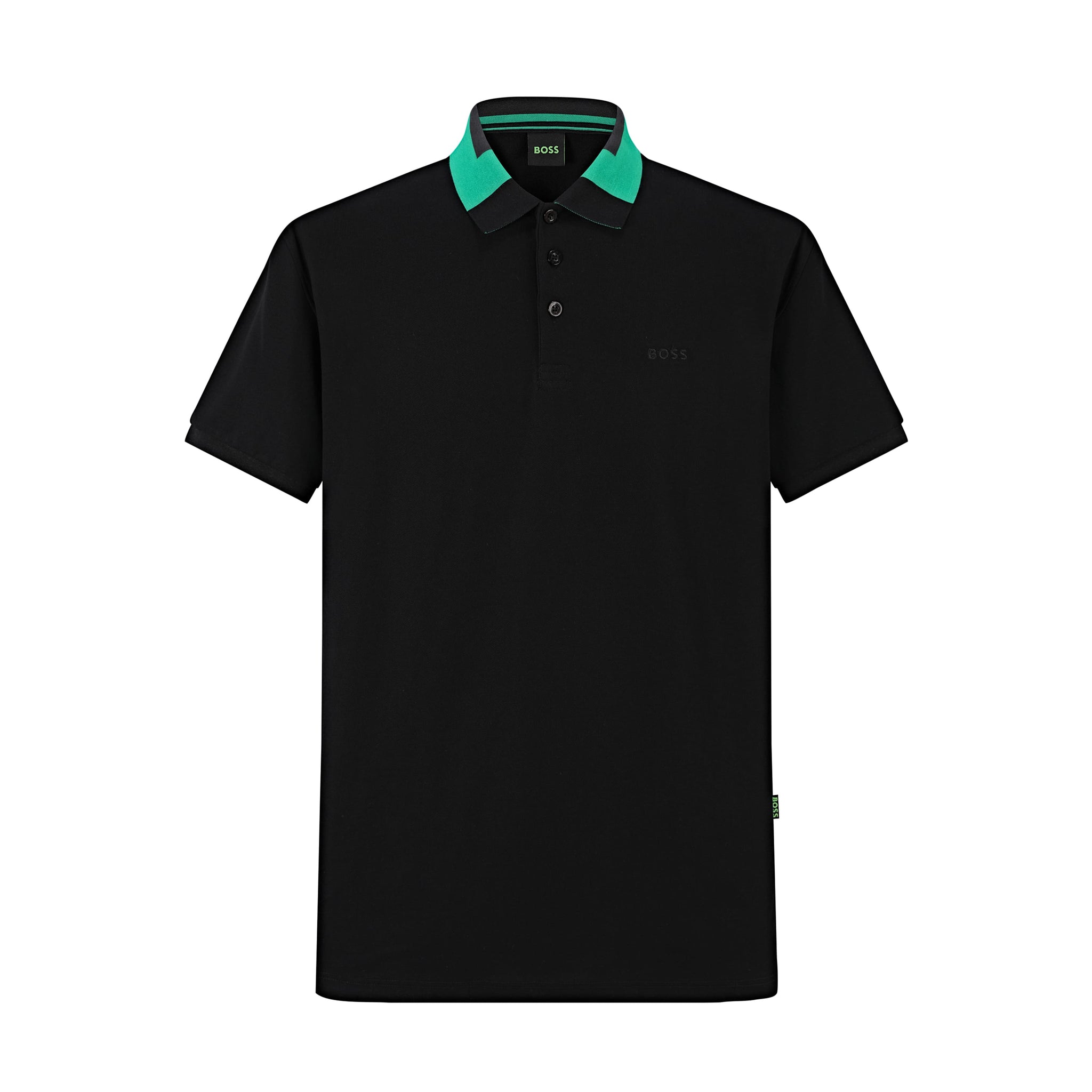 Camiseta BO213# Tipo Polo Negra Para Hombre