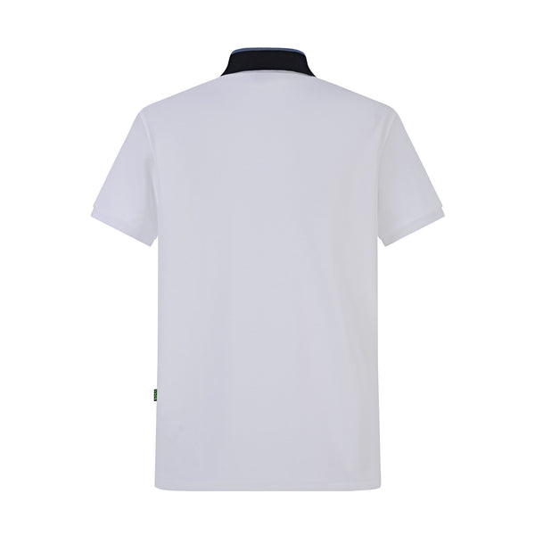 Camiseta BO213# Tipo Polo Blanca Para Hombre