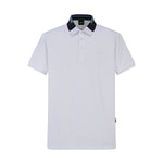 Camiseta BO213# Tipo Polo Blanca Para Hombre