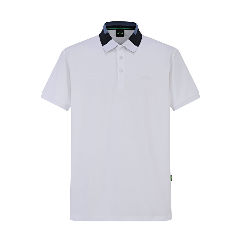 Camiseta BO213# Tipo Polo Blanca Para Hombre