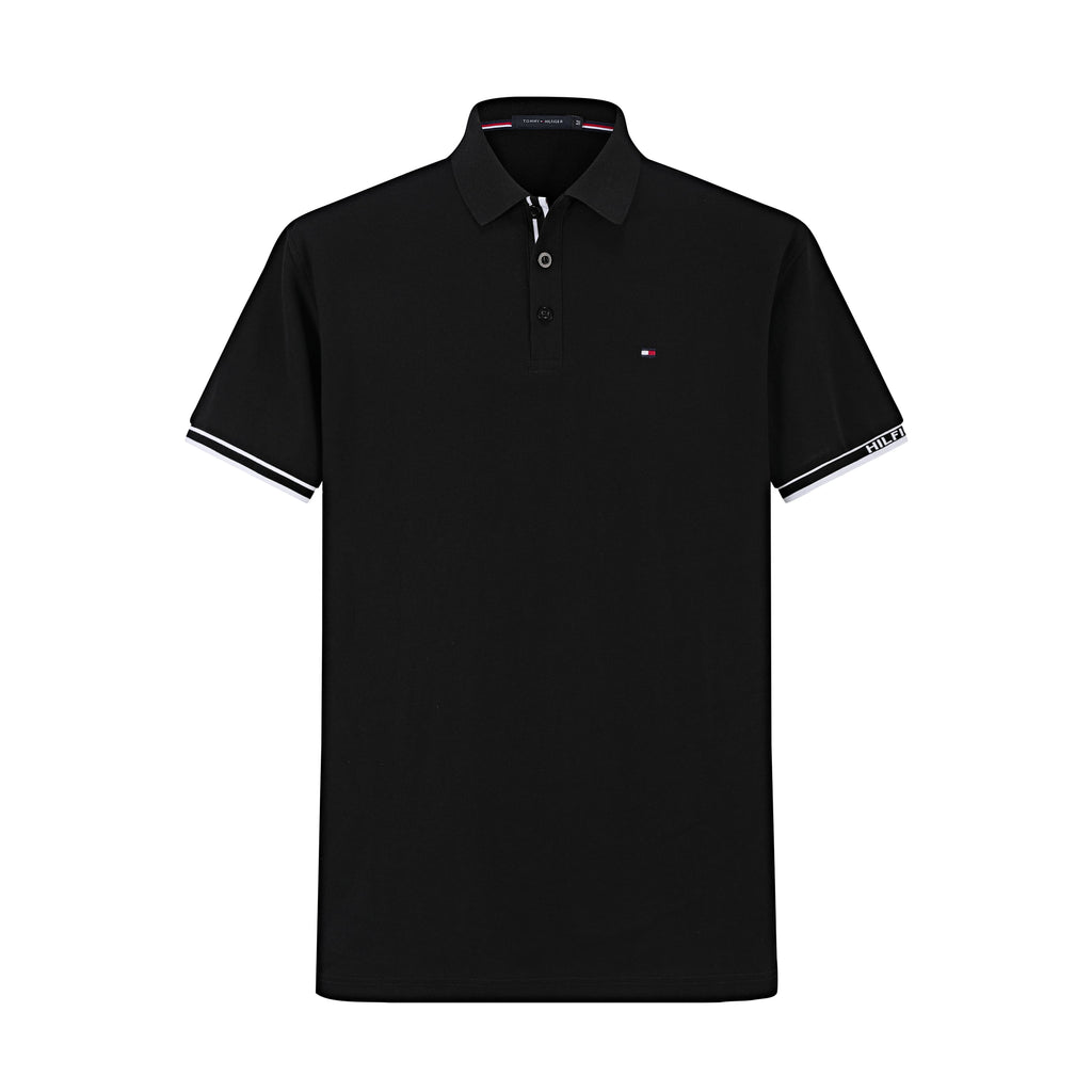 Camiseta T362-8# Tipo Polo Negra Para Hombre