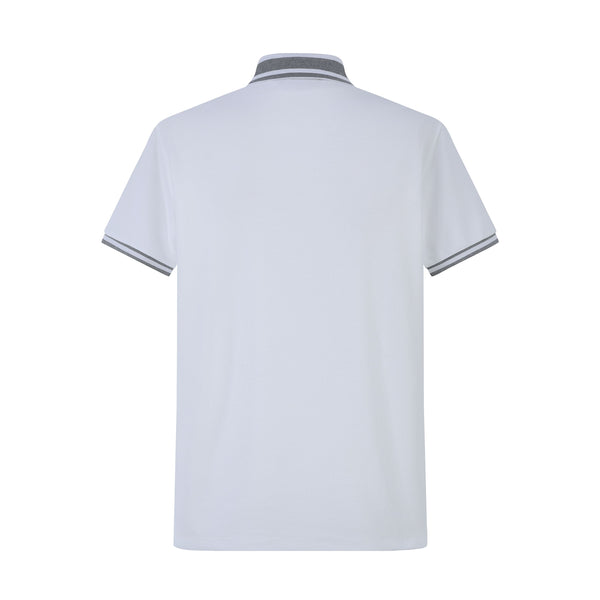 Camiseta 8285-8# Tipo Polo Blanca Para Hombre