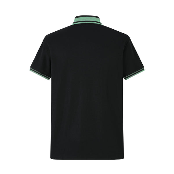 Camiseta 8285-8# Tipo Polo Negra Para Hombre