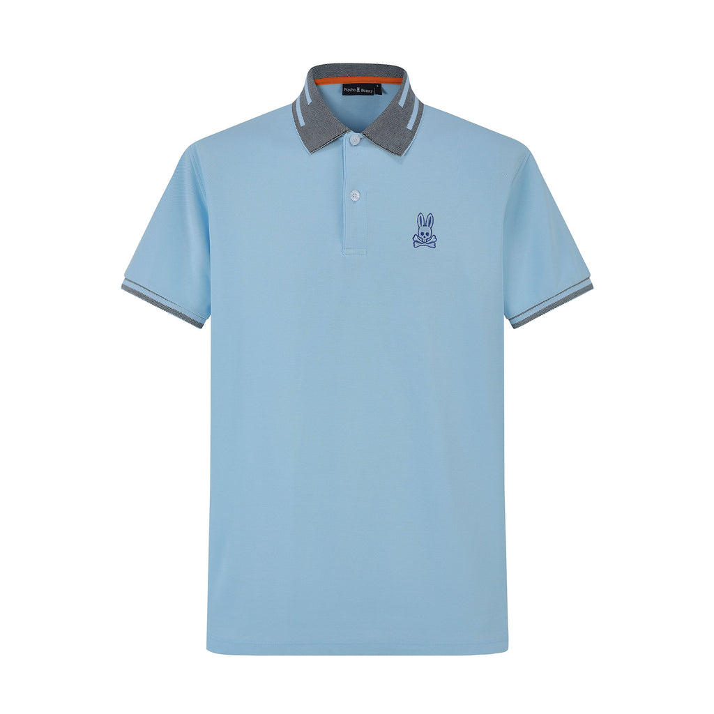 Camiseta 8285-8# Tipo Polo Azul Para Hombre