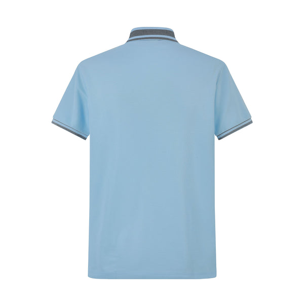 Camiseta 8285-8# Tipo Polo Azul Para Hombre