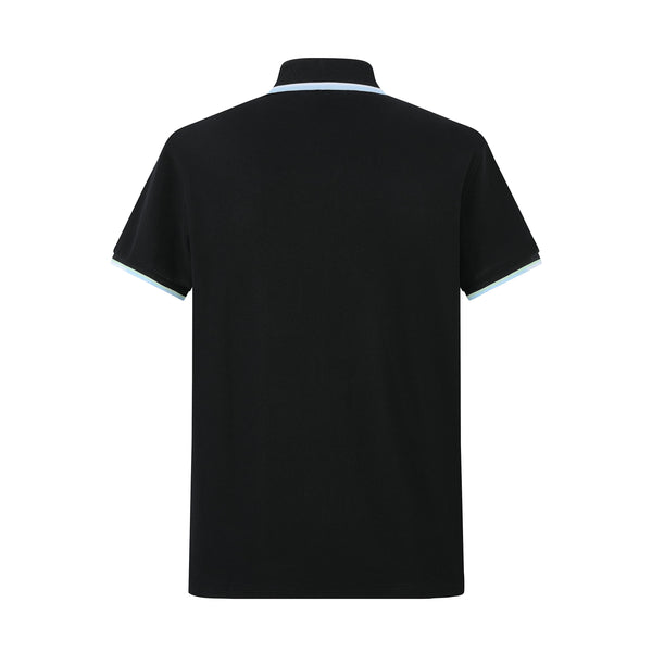 Camiseta 8287-8# Tipo Polo Negra Para Hombre