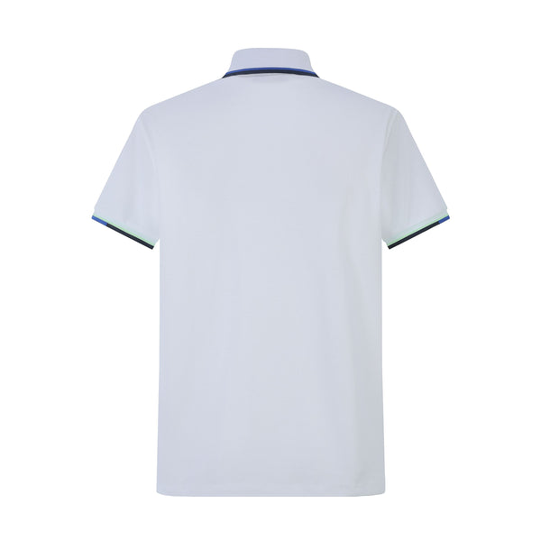 Camiseta 8287-8# Tipo Polo Blanca Para Hombre