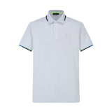 Camiseta 8287-8# Tipo Polo Blanca Para Hombre