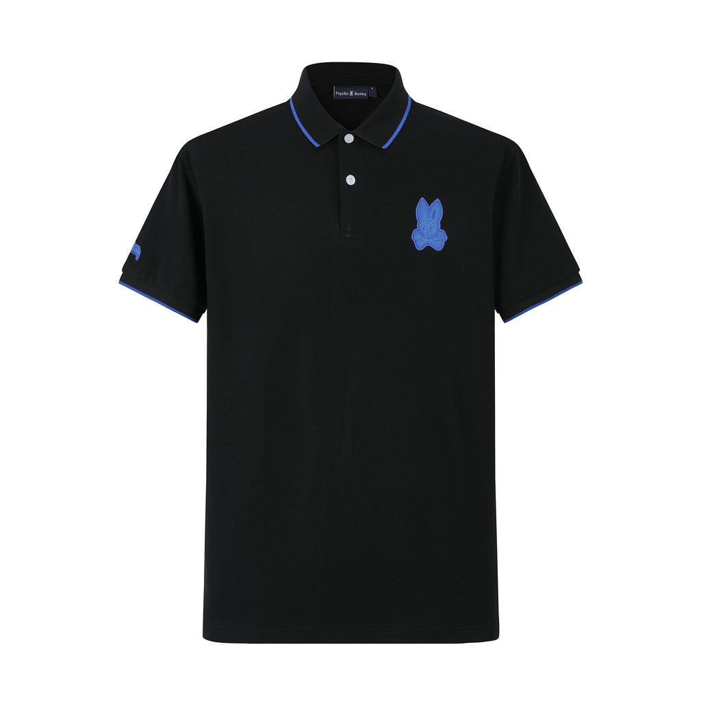 Camiseta 8284-8# Tipo Polo Negra Para Hombre