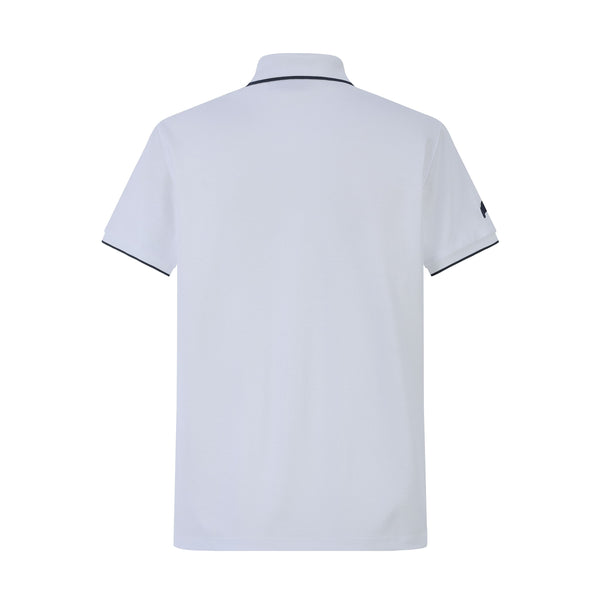 Camiseta 8284-8# Tipo Polo Blanca Para Hombre