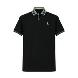 Camiseta 8286-8# Tipo Polo Negra Para Hombre