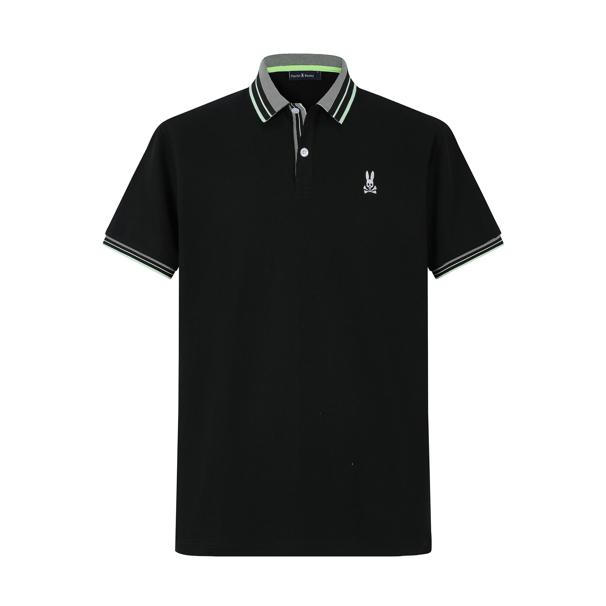Camiseta 8286-8# Tipo Polo Negra Para Hombre