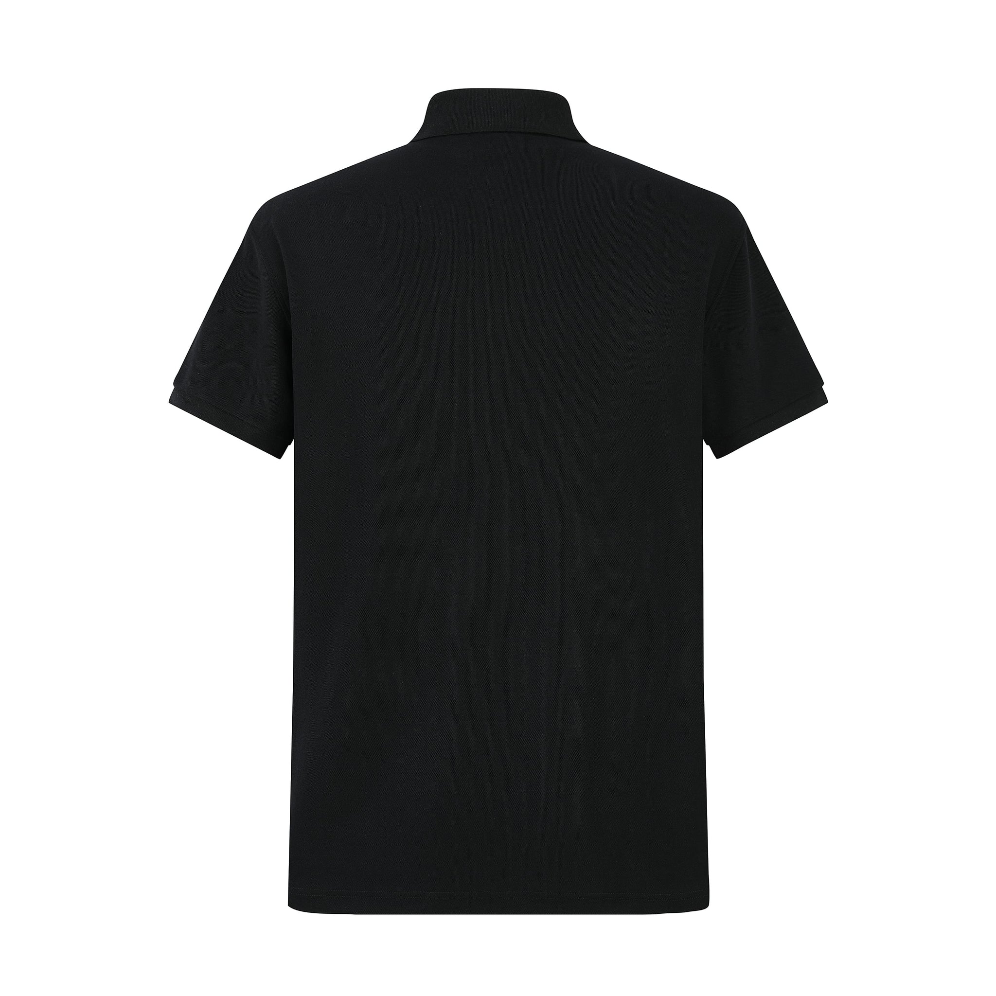 Camiseta T369-8# Tipo Polo Negra Para Hombre