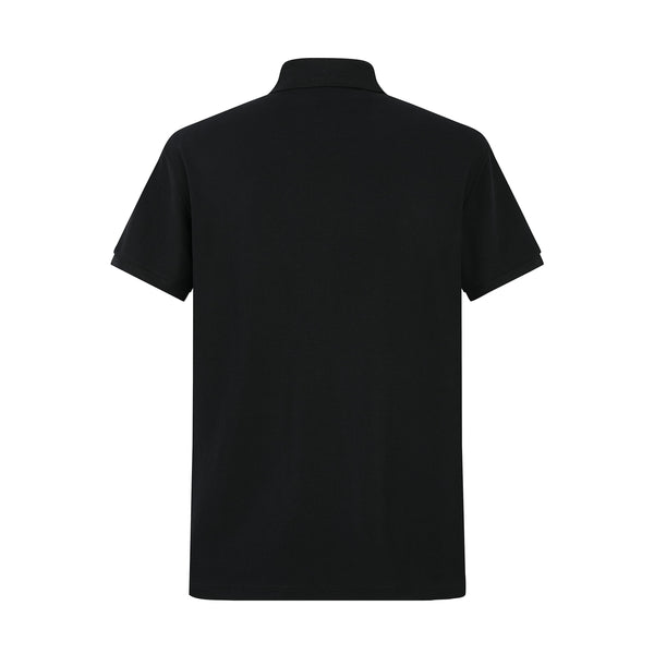 Camiseta T369-8# Tipo Polo Negra Para Hombre