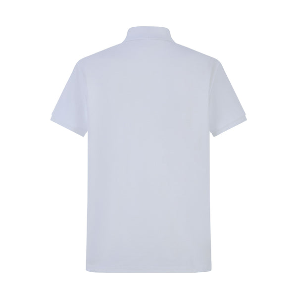 Camiseta T369-8# Tipo Polo Blanca Para Hombre