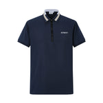 Camiseta 13616# Tipo Polo Azul Oscuro Para Hombre