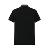 Camiseta 13616# Tipo Polo Negra Para Hombre