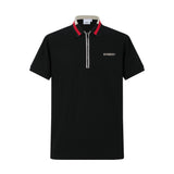 Camiseta 13616# Tipo Polo Negra Para Hombre