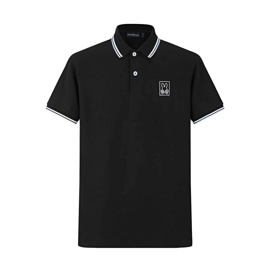 Camiseta 22339# Tipo Polo Negra Para Hombre
