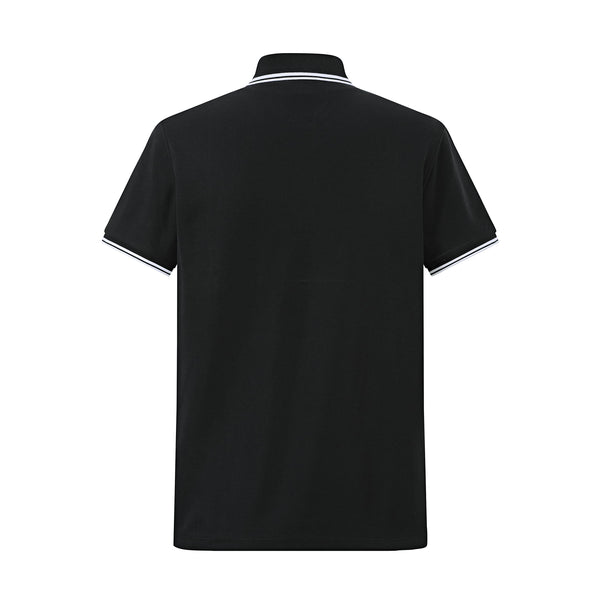 Camiseta 22339# Tipo Polo Negra Para Hombre