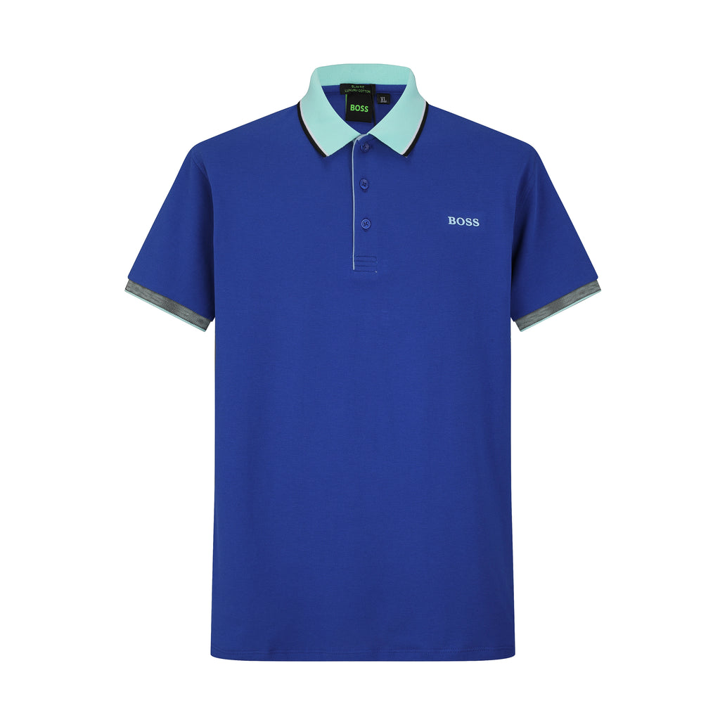 Camiseta 58169 Tipo Polo Azul Para Hombre