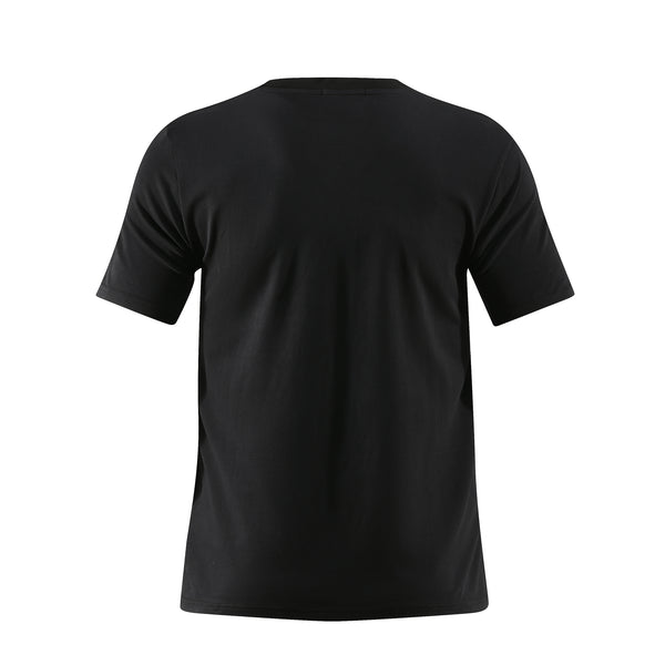 Camiseta 166068 Básica Estampada Negra Para Hombre