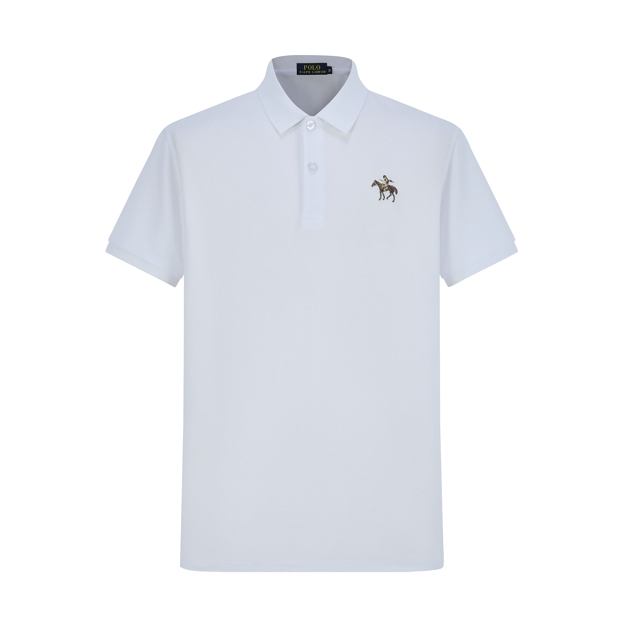 Camiseta 13614# Tipo Polo Blanca Para Hombre