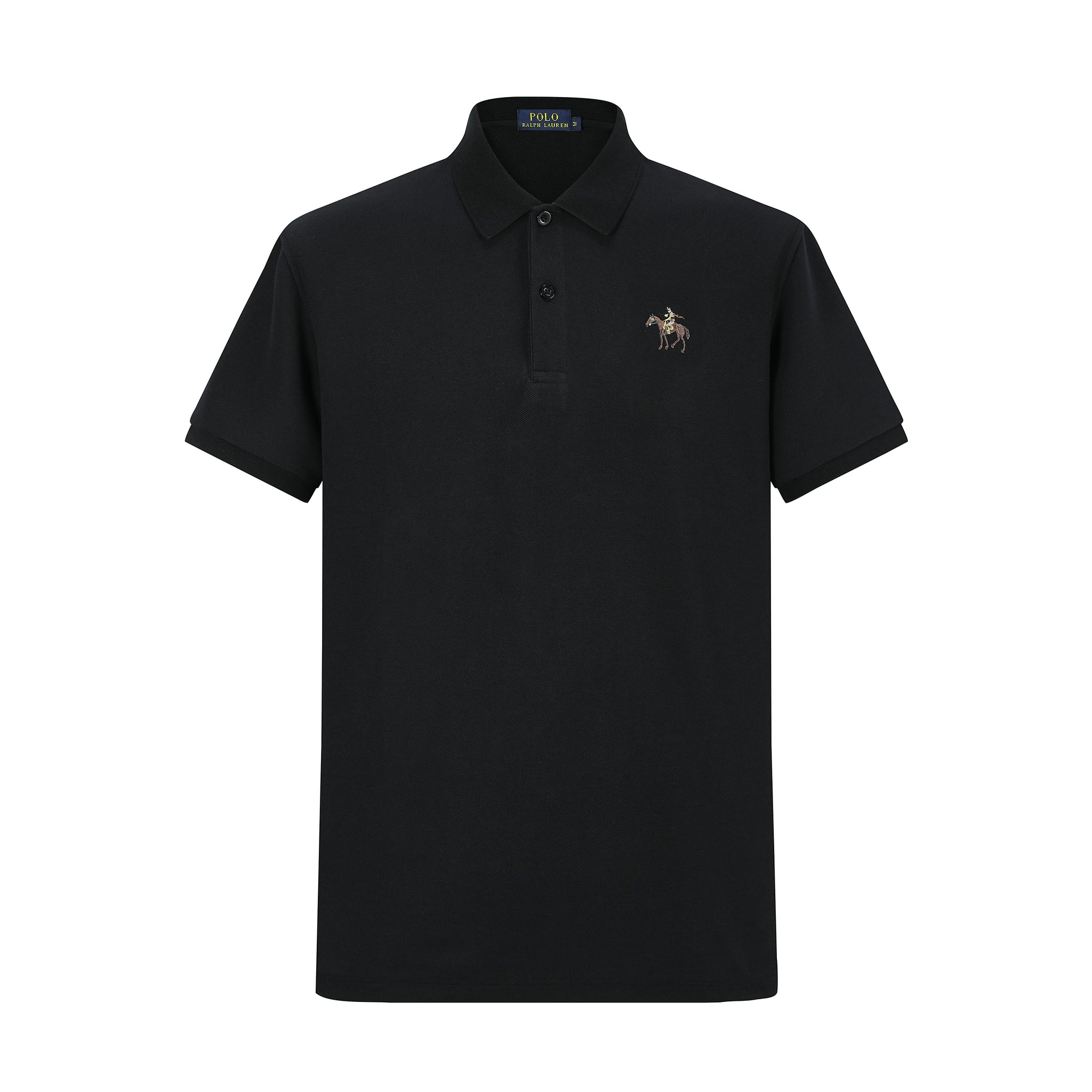 Camiseta 13614# Tipo Polo Negra Para Hombre