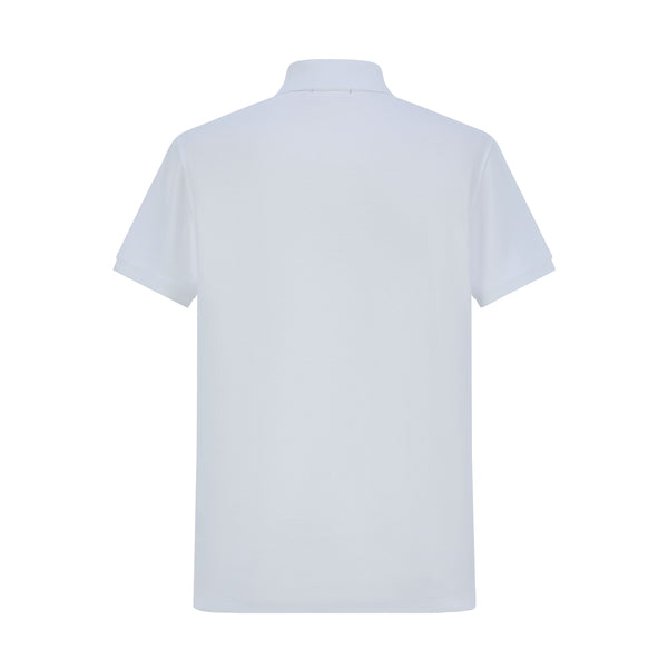 Camiseta 22553# Tipo Polo Blanca Para Hombre