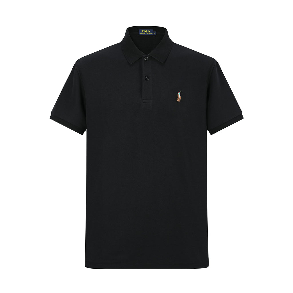 Camiseta 22553# Tipo Polo Negra Para Hombre