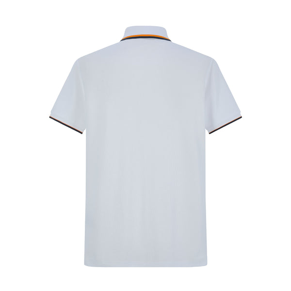 Camiseta 22473# Tipo Polo Blanca Para Hombre
