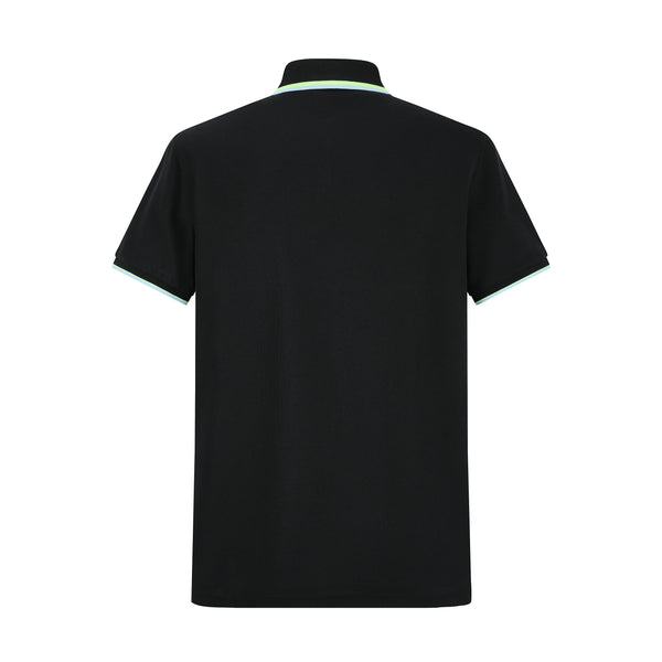 Camiseta 22473# Tipo Polo Negra Para Hombre