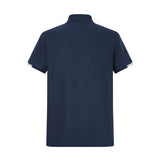 Camiseta 22464# Tipo Polo Azul Oscuro Para Hombre