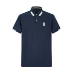Camiseta 22464# Tipo Polo Azul Oscuro Para Hombre