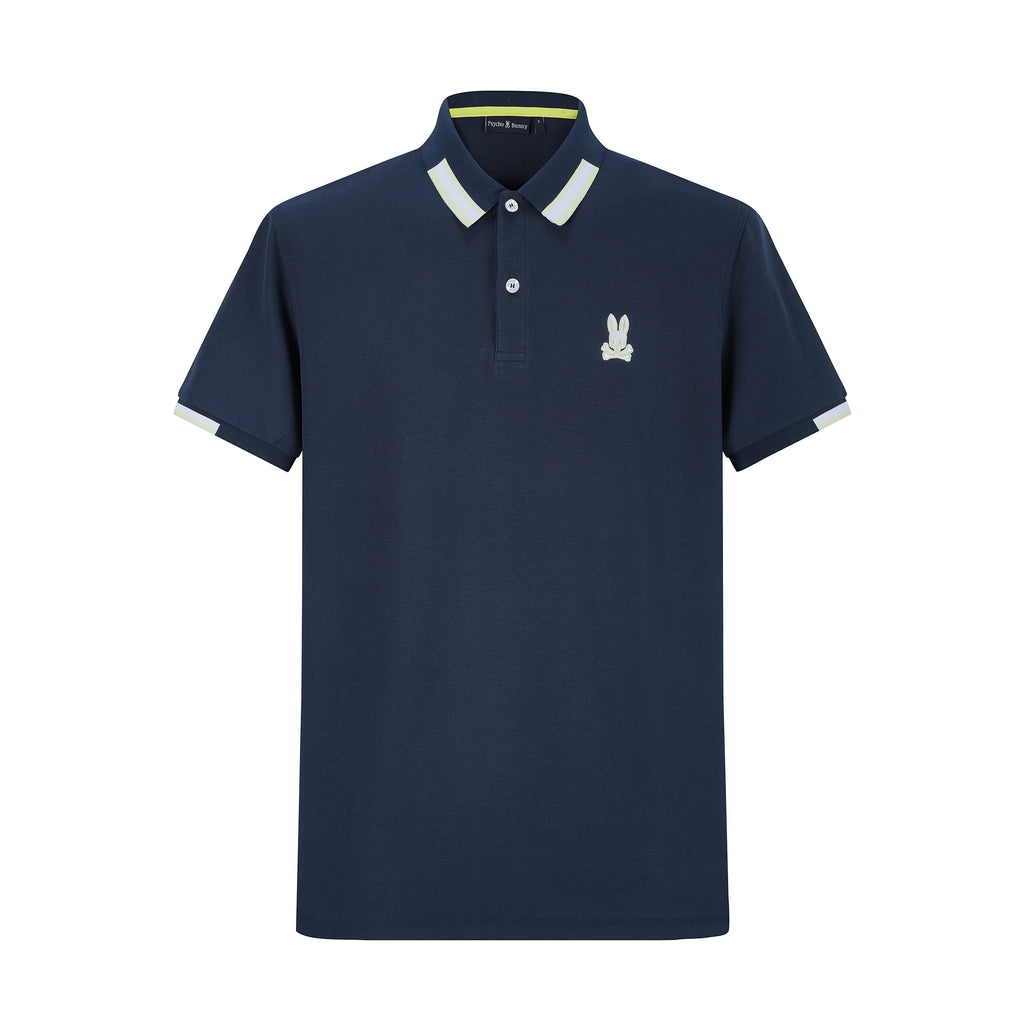 Camiseta 22464# Tipo Polo Azul Oscuro Para Hombre